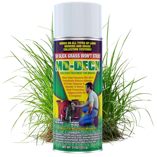 Mo Deck Lawn Mower Non-Stick Spray 11 Oz Aerosol - Universal Spray for Lawn Mowers and Equipment