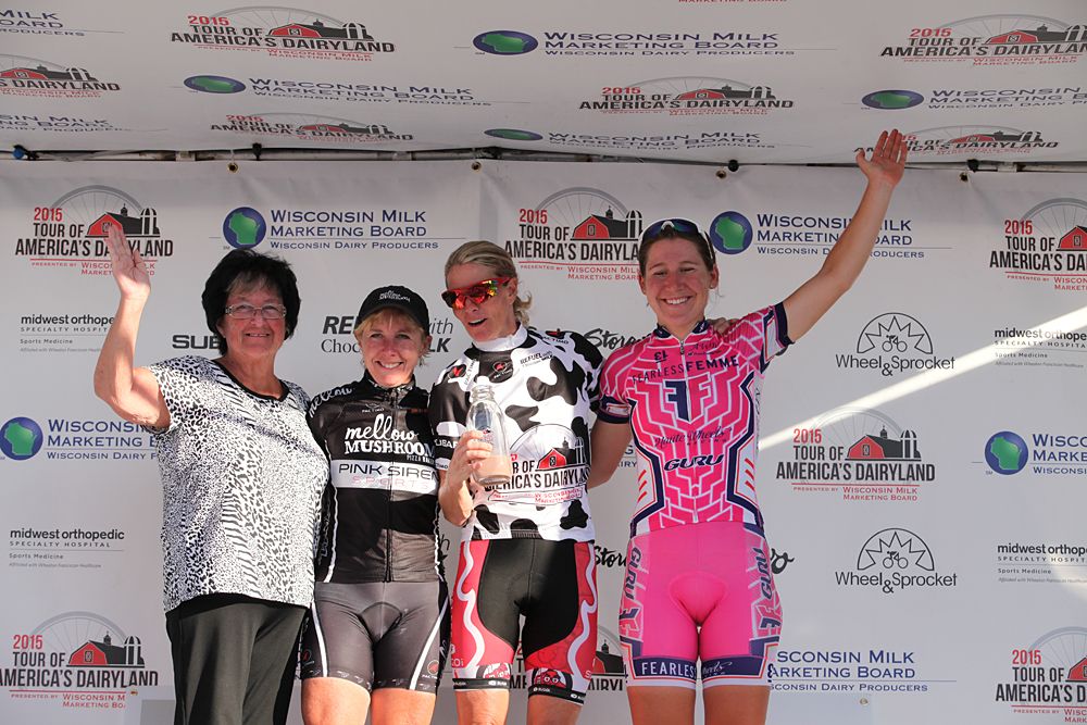 The pro women's podium
