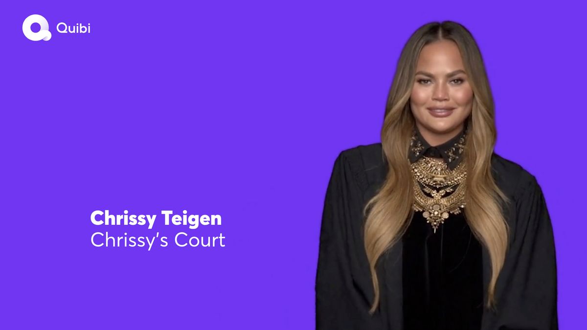 Model Chrissy Teigen in a promotional video for the Quibi streaming service.