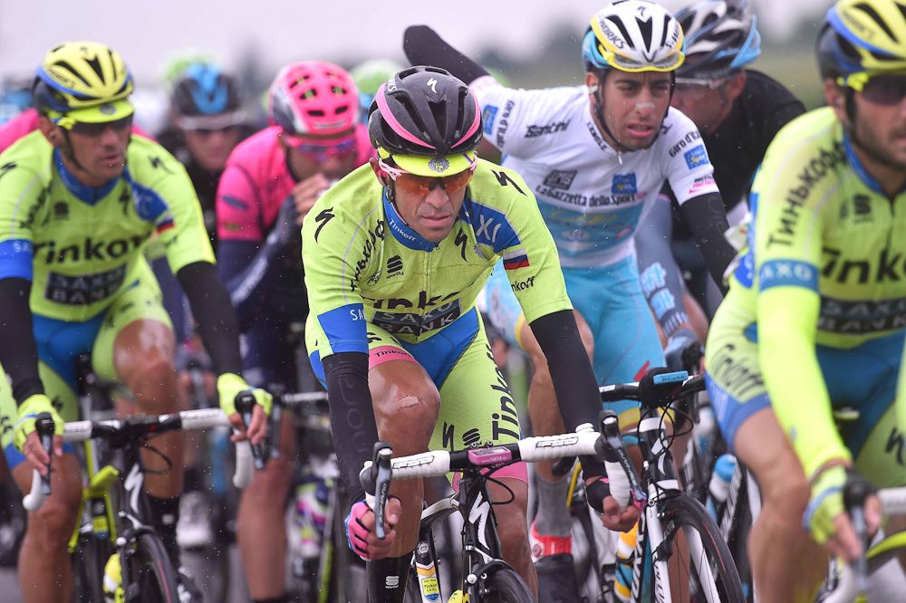Alberto Contador and Fabio Aru.