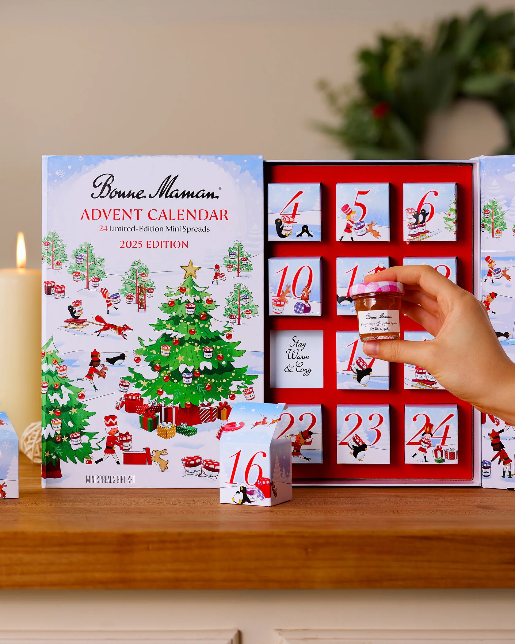 A Bonne Maman advent calendar filled with jams