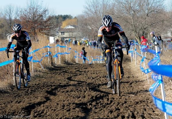 Brandon Dwight and Pete Webber off the front of the 40-44 race