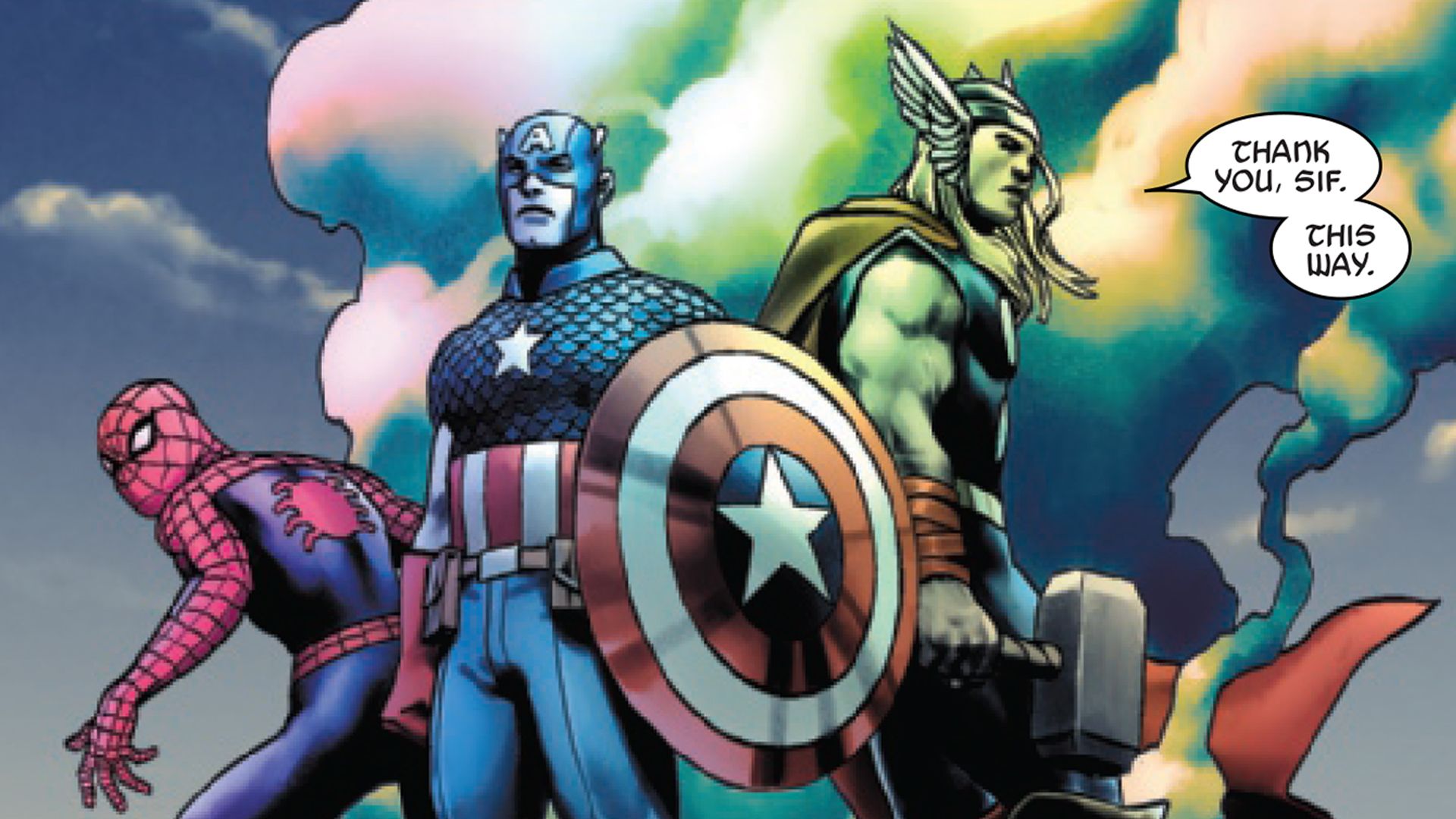 Captain America and Spider-Man chip in to undo Thor's 