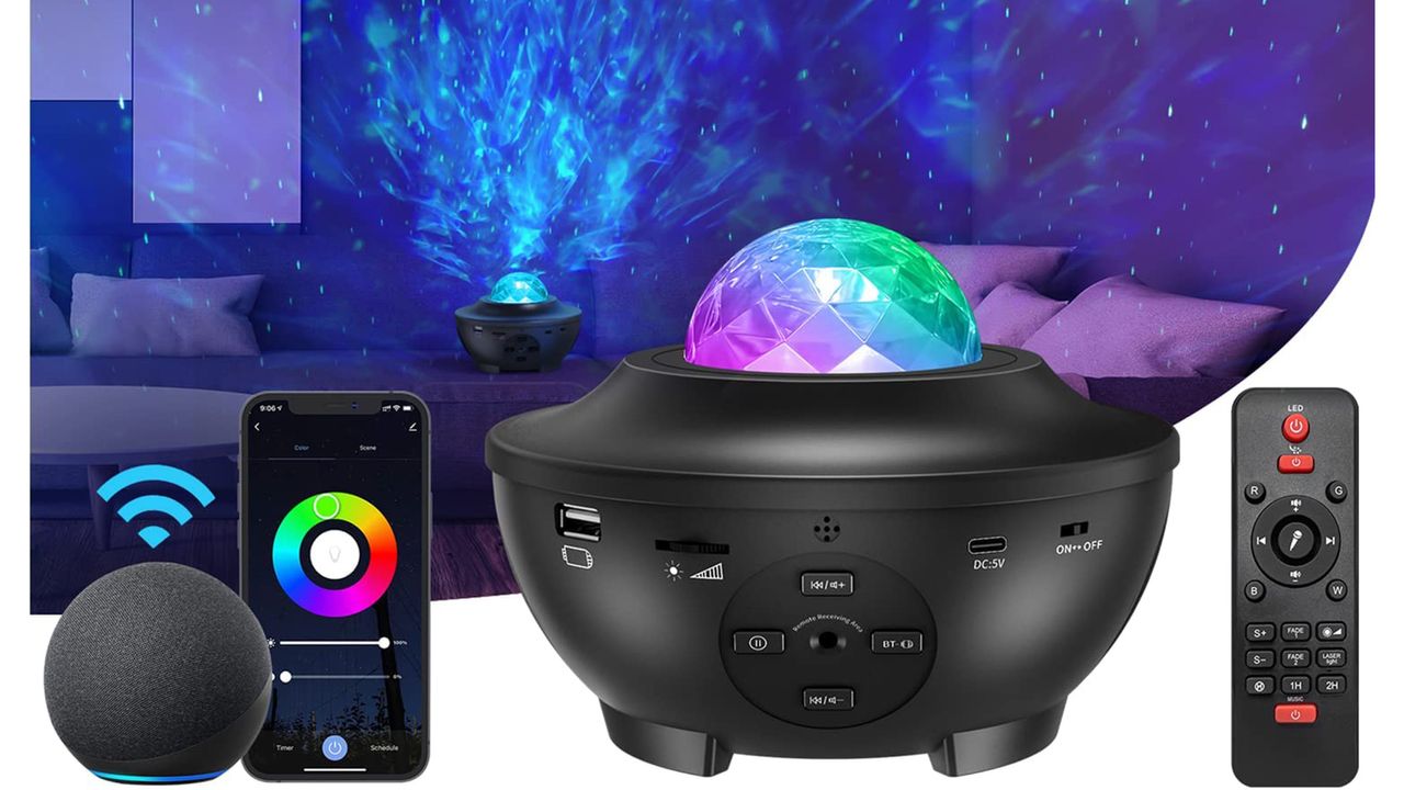 Stock photo of the Encalife Ambience Galaxy &amp; Star Projector