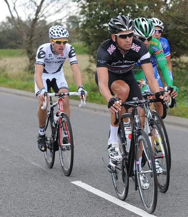 Dan Fleeman (Cervelo Test Team), Alan Marangoni (CSF Navigare) and Darren Lapthorne (Rapha Condor)