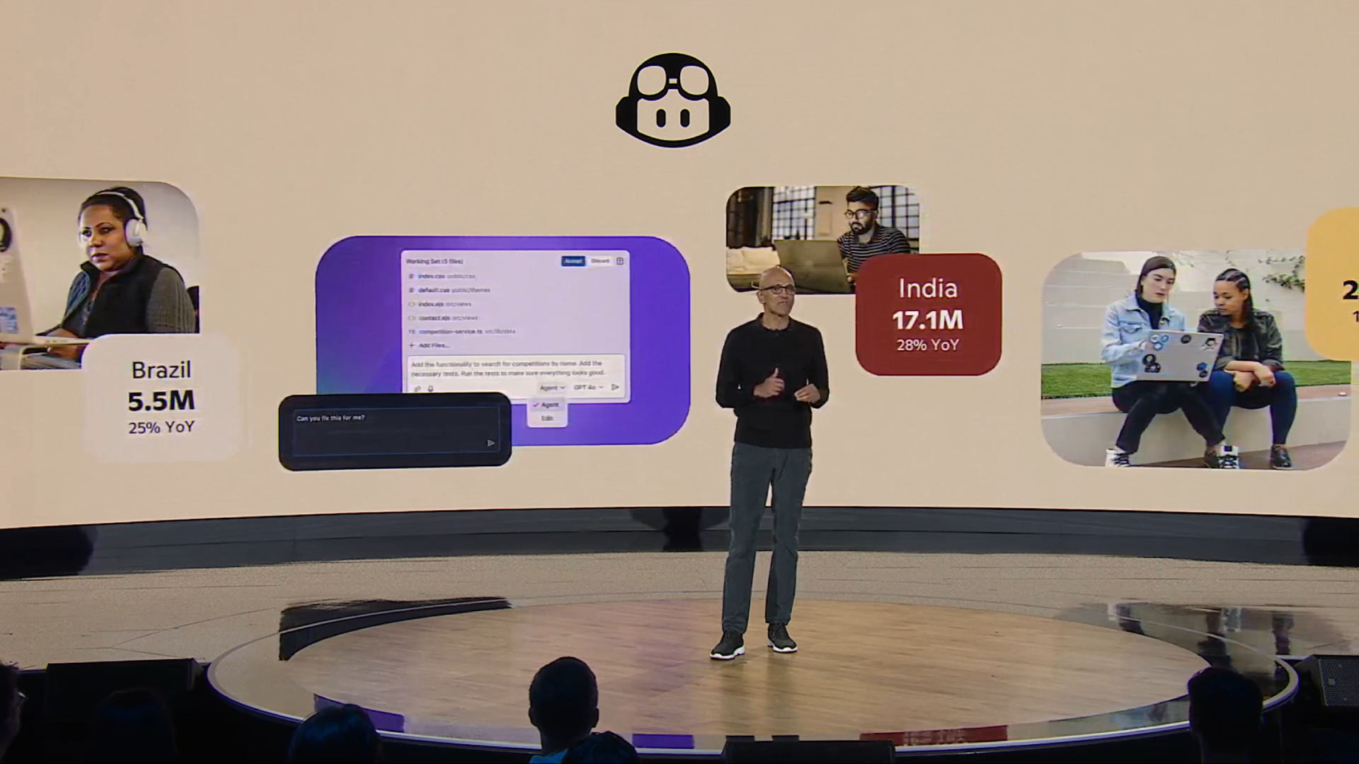 Microsoft 50th anniversary keynote Copilot talk