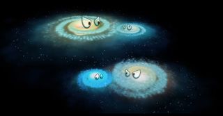 Galaxies Colliding Illustration