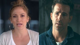 Jennifer Lopez in Halftime and Ryan Reynolds in Red Notice