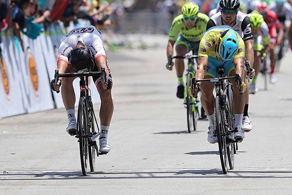 The stage was decide by a bike throw