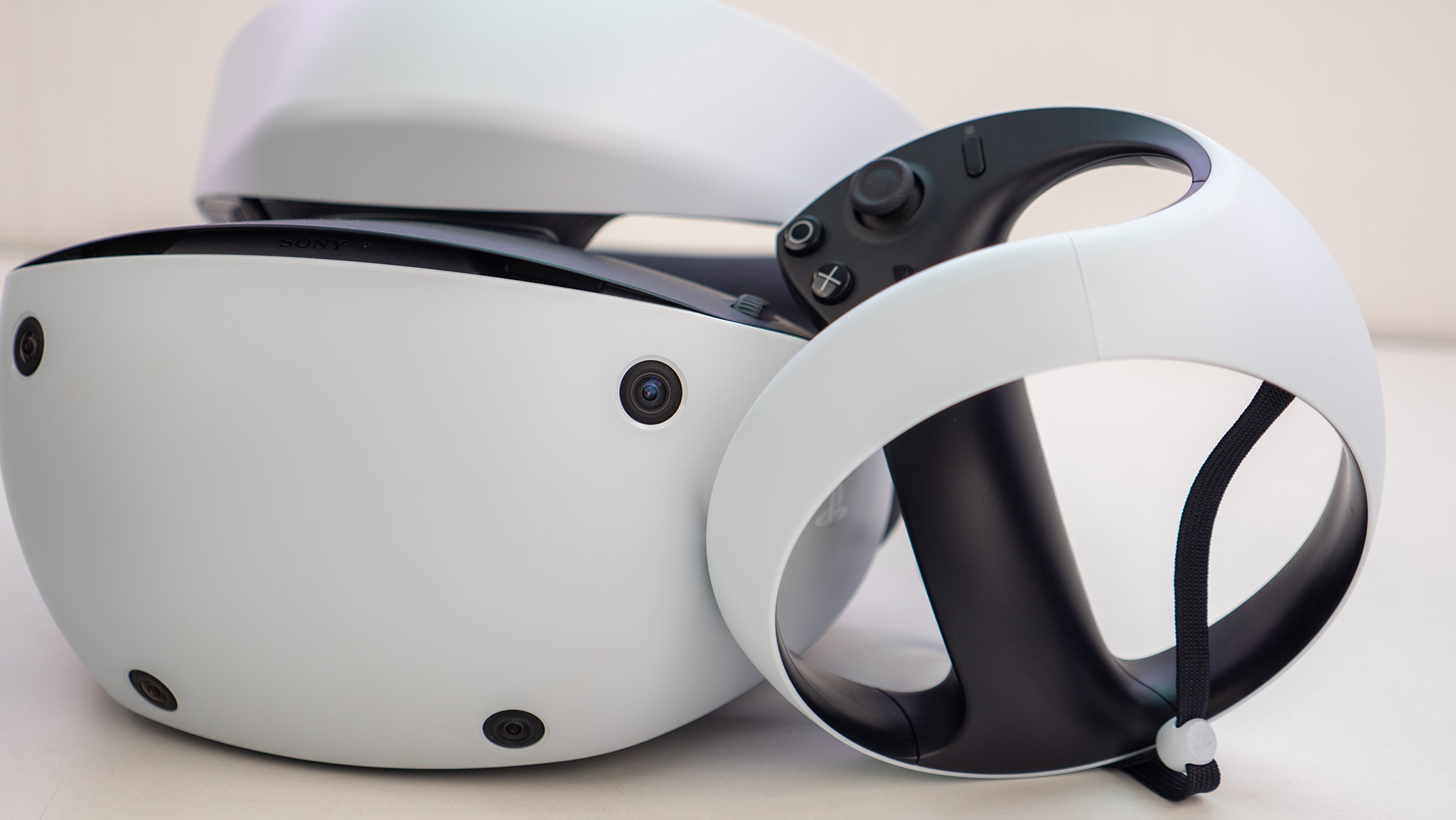 Sony PlayStation VR2 headset with Sense controllers