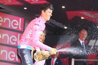 Bob Jungels after stage 11 of the 2016 Giro d'Italia (Sunada)