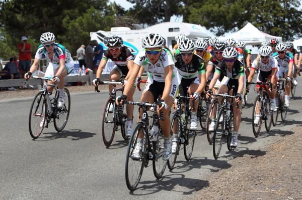 Shara Gillow (GreenEDGE) was at the front of the bunch for most of the latter part of the race