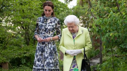 kate middleton in a pale blush dress