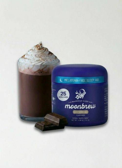 Moonbrew Nighttime Magnesium Hot Cocoa Jar, Natural Sleep Aid Drink Mix for Adults&nbsp;