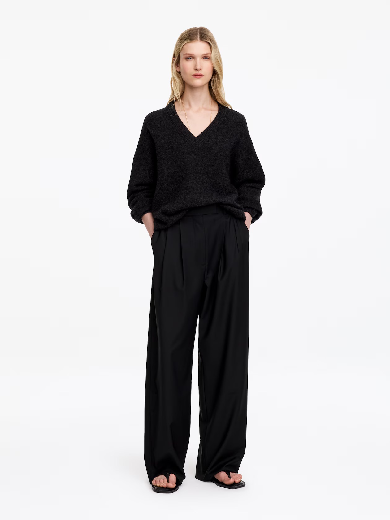 Arket Wide Leg Tailored Trousers