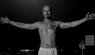 American History X Edward Norton surrendering in his boxers