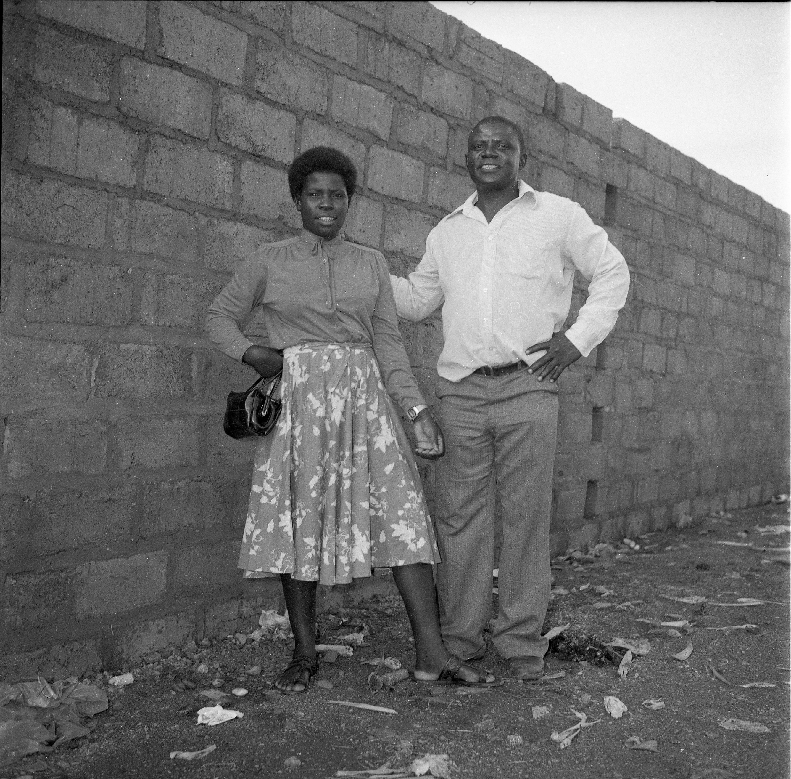 black and white images of people posing for camera