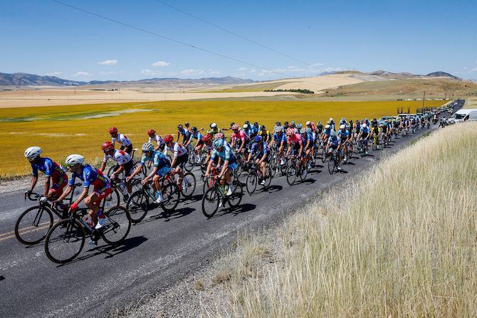 The peloton during stage 1 of the 2019 Tour of Utah