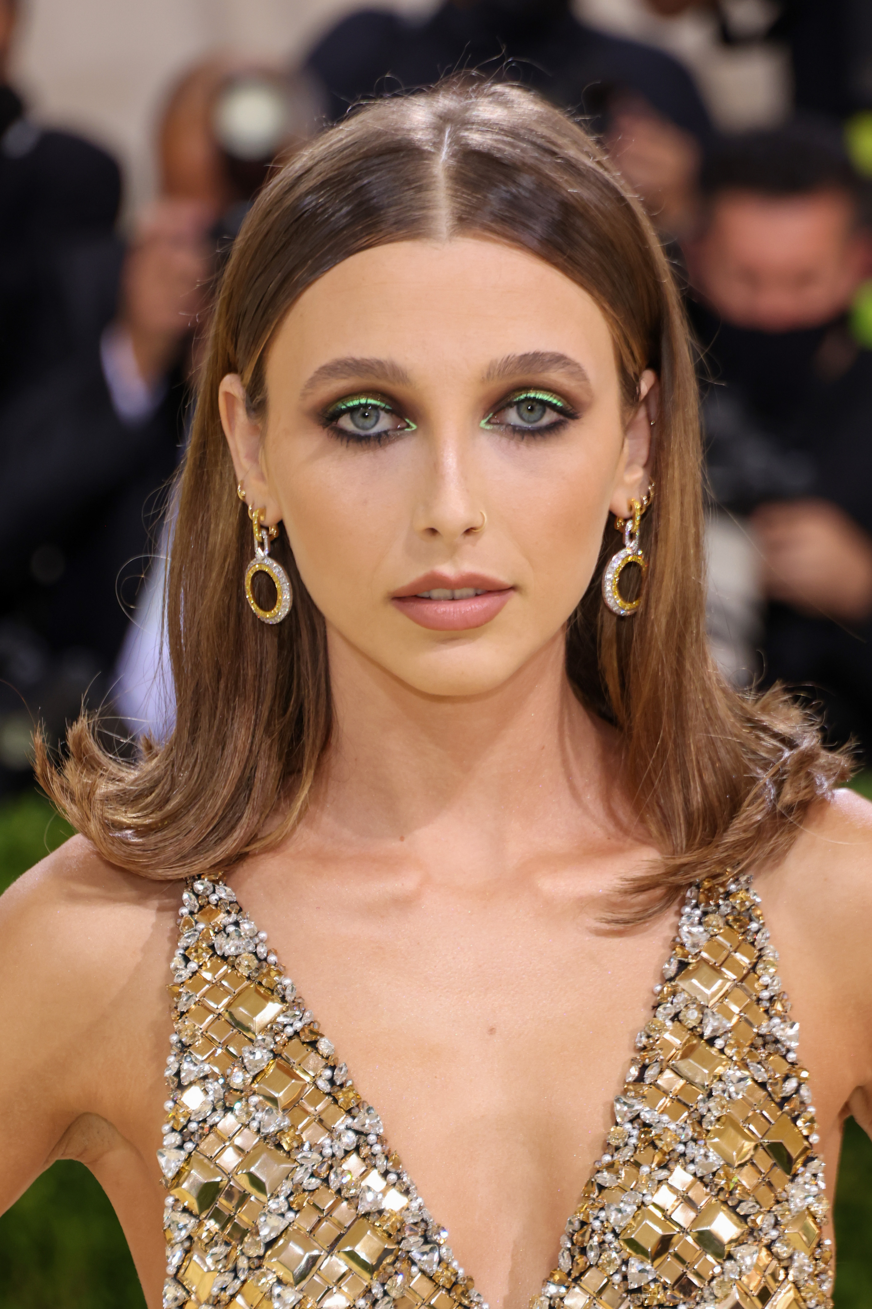 Emma Chamberlain attends The 2021 Met Gala Celebrating In America: A Lexicon Of Fashion at Metropolitan Museum of Art on September 13, 2021 in New York City.