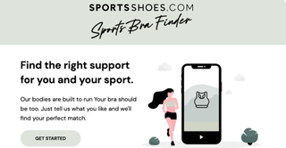 Sports bra finder tool from Sportsshoes.com