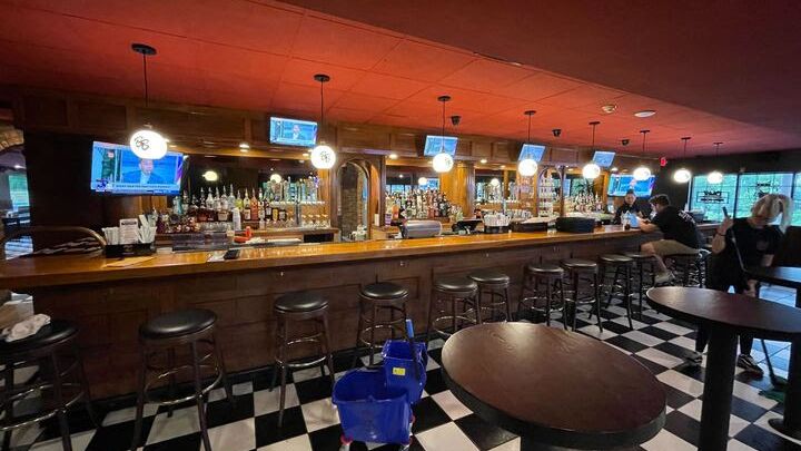 Inside the bar at Bar-Bill Tavern.