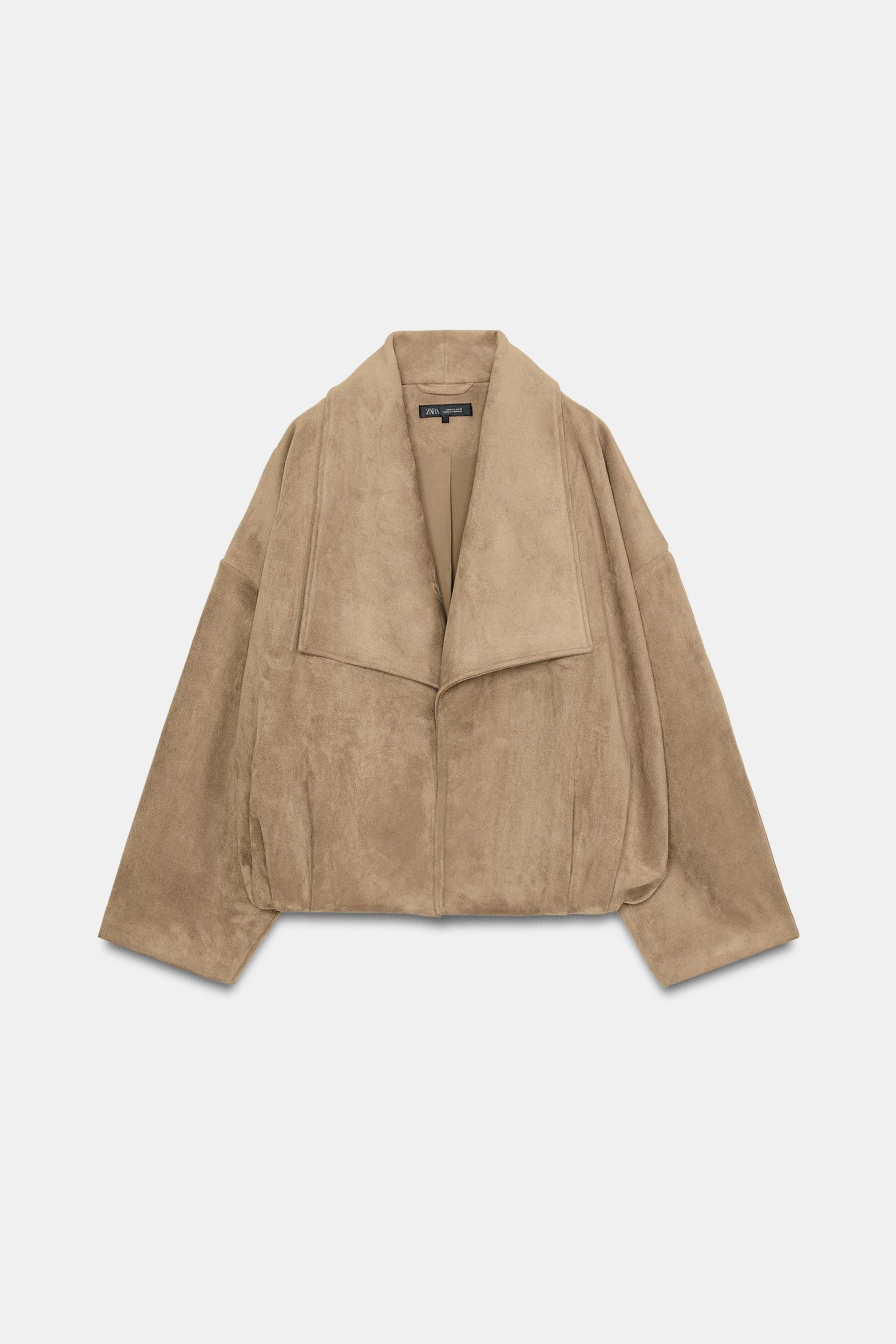 Faux Suede Wrap Jacket