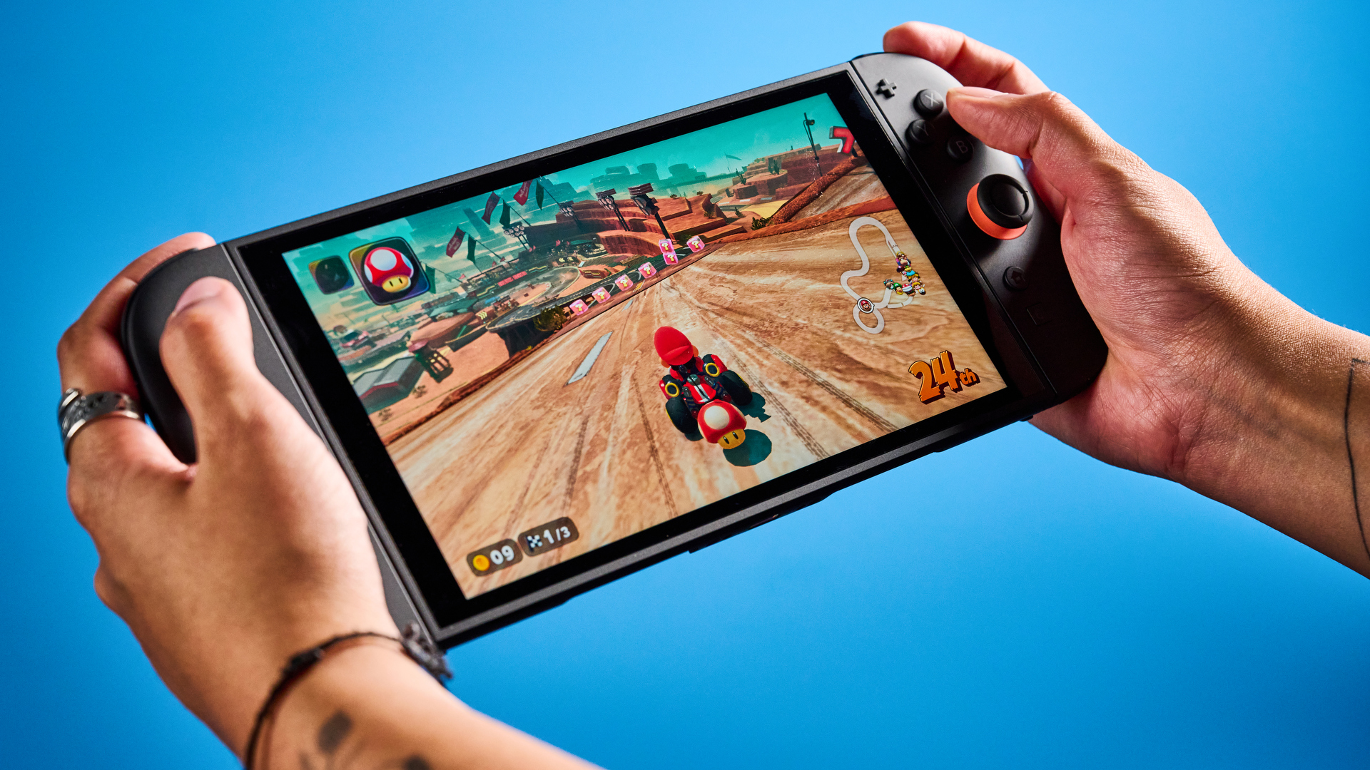 A Nintendo Switch 2 handheld console