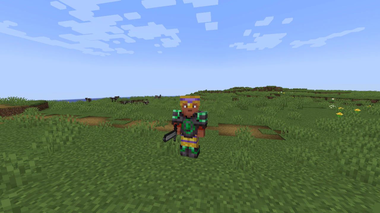 In-game screenshot of Minecraft 1.20's armor trim feature.