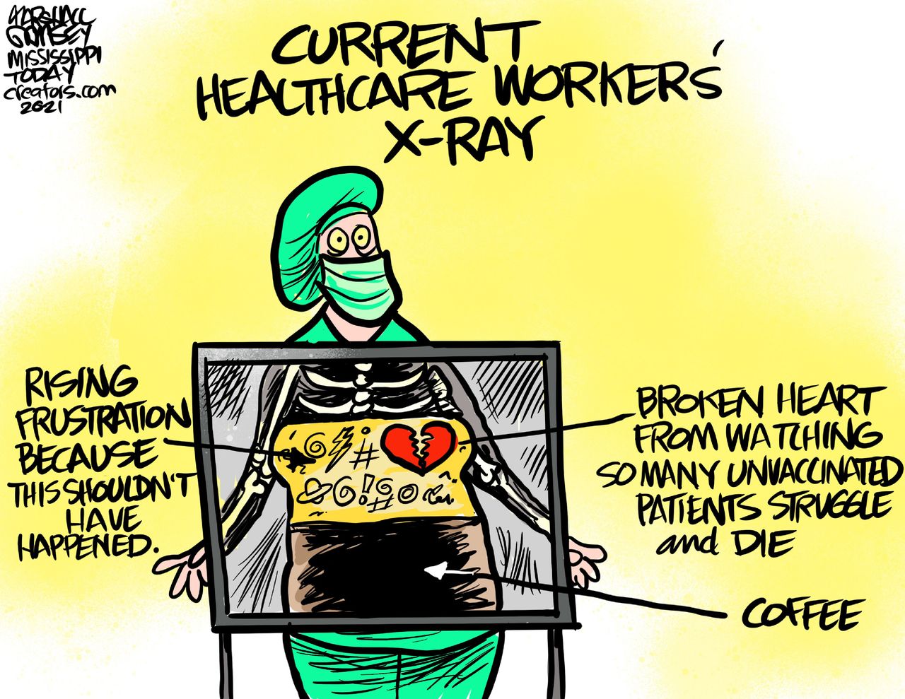 Healthcare workers&amp;#039; x-ray