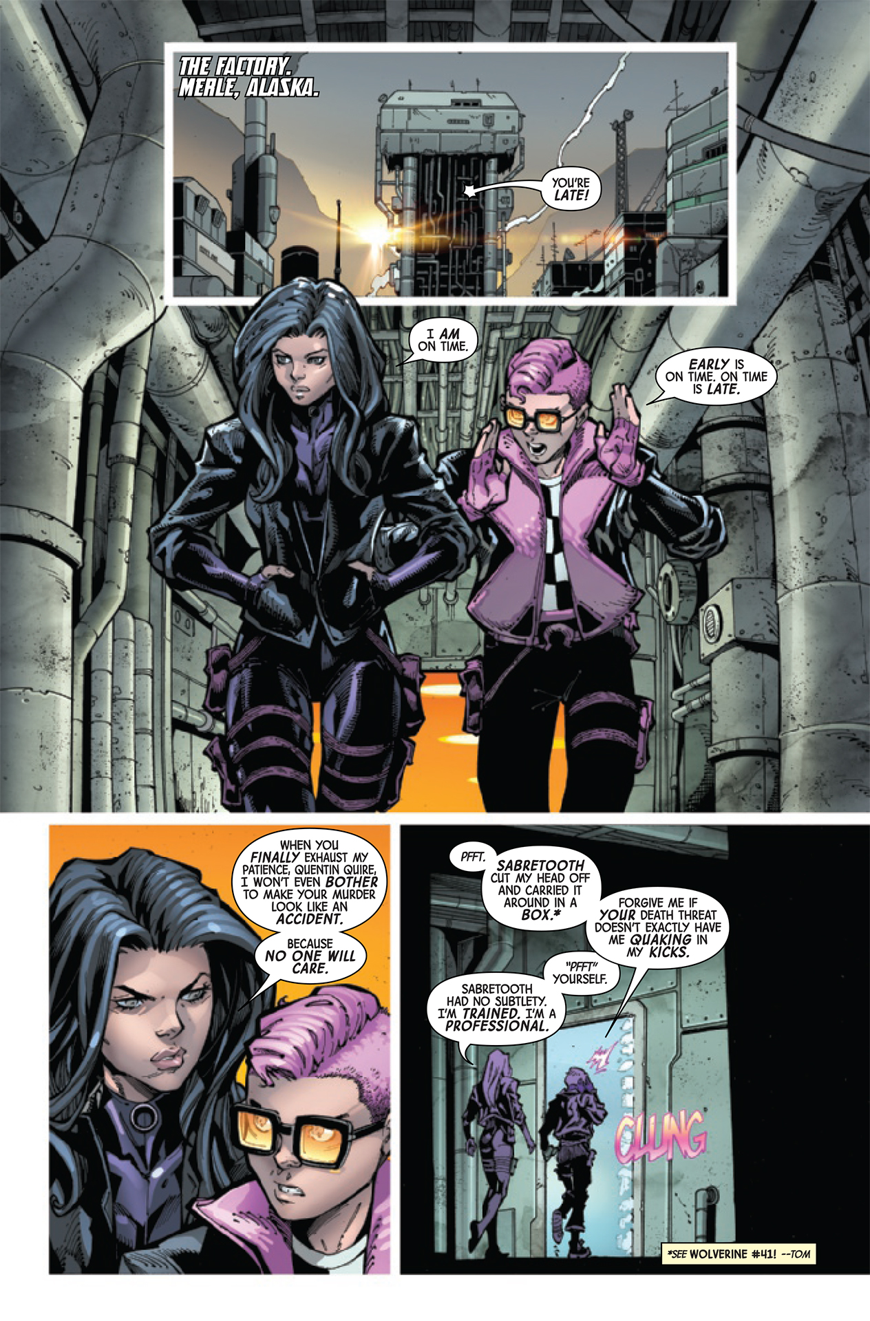 Psylocke and Quentin Quire will have to work together to save a young mutant in X-Men #5