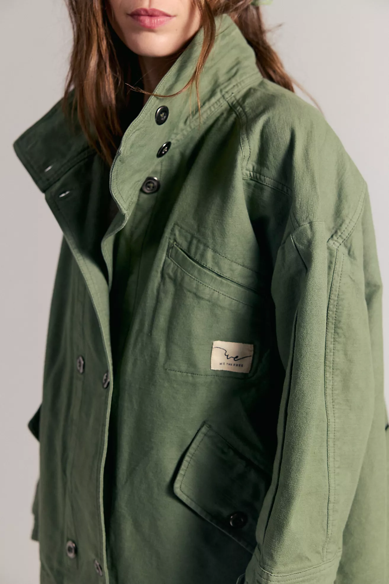 We the Free Collins Washed Canvas Funnel-Neck Jacket