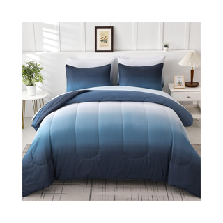 blue ombre bedding set