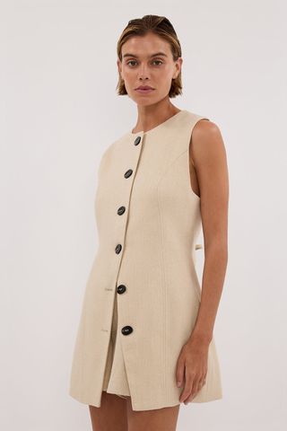 Dissh, Frankie Oat Tweed Tunic Vest