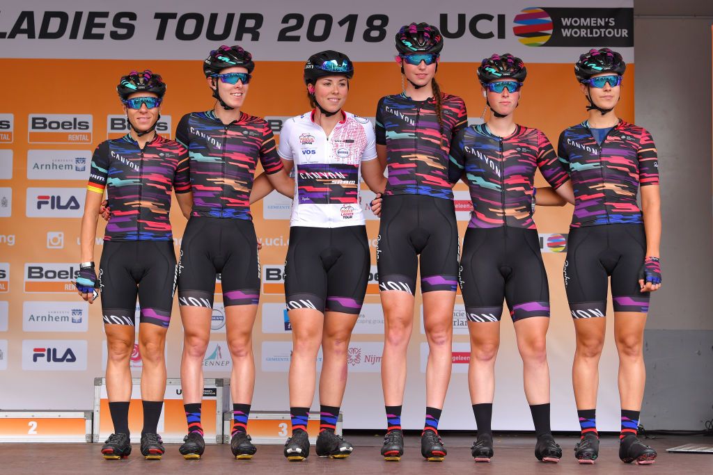 The Canyon-SRAM team is presented on stage