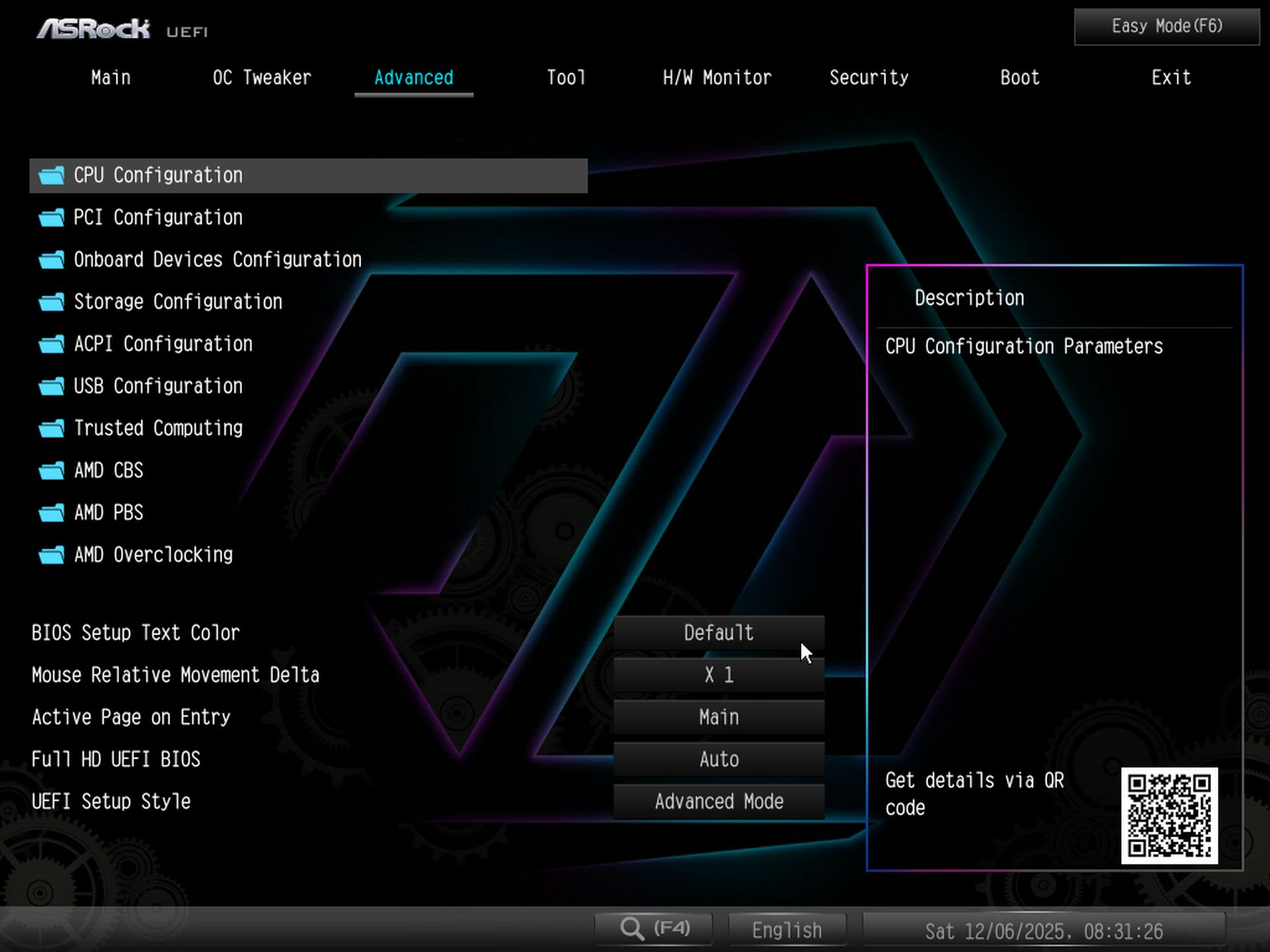 ASRock X870 Taichi Creator - BIOS