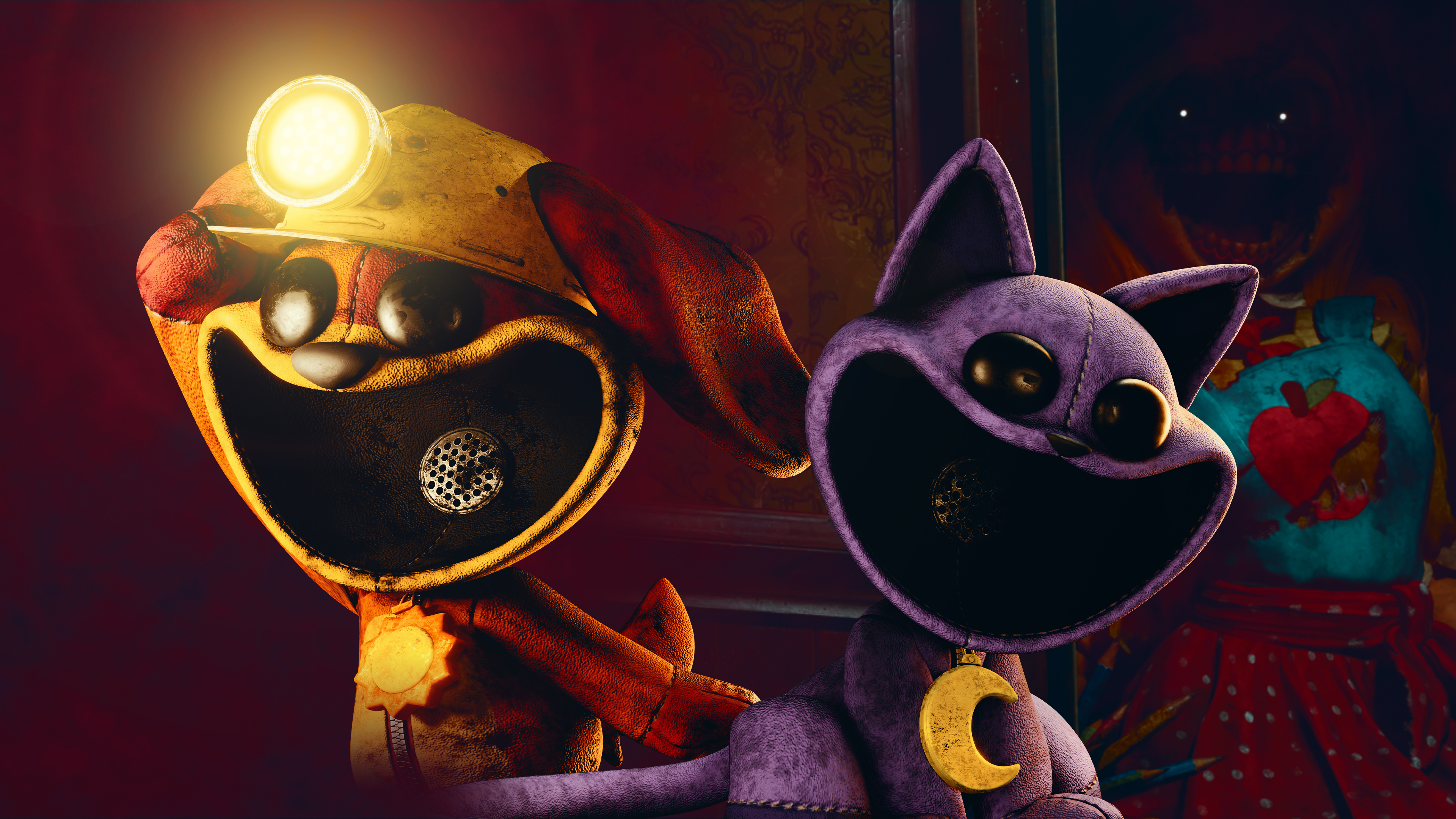 Two scary looking toys