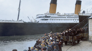 Titanic leaves Southampton on her maiden and final voyage in 1912