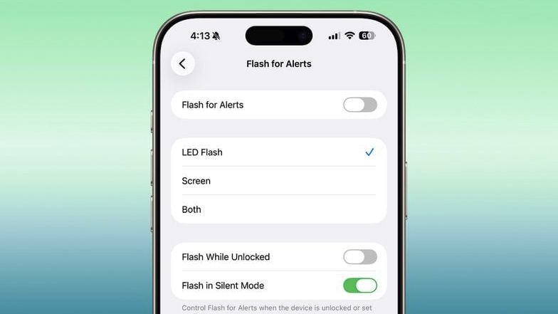 iOS 26.2 beta 中的 Flash 通知