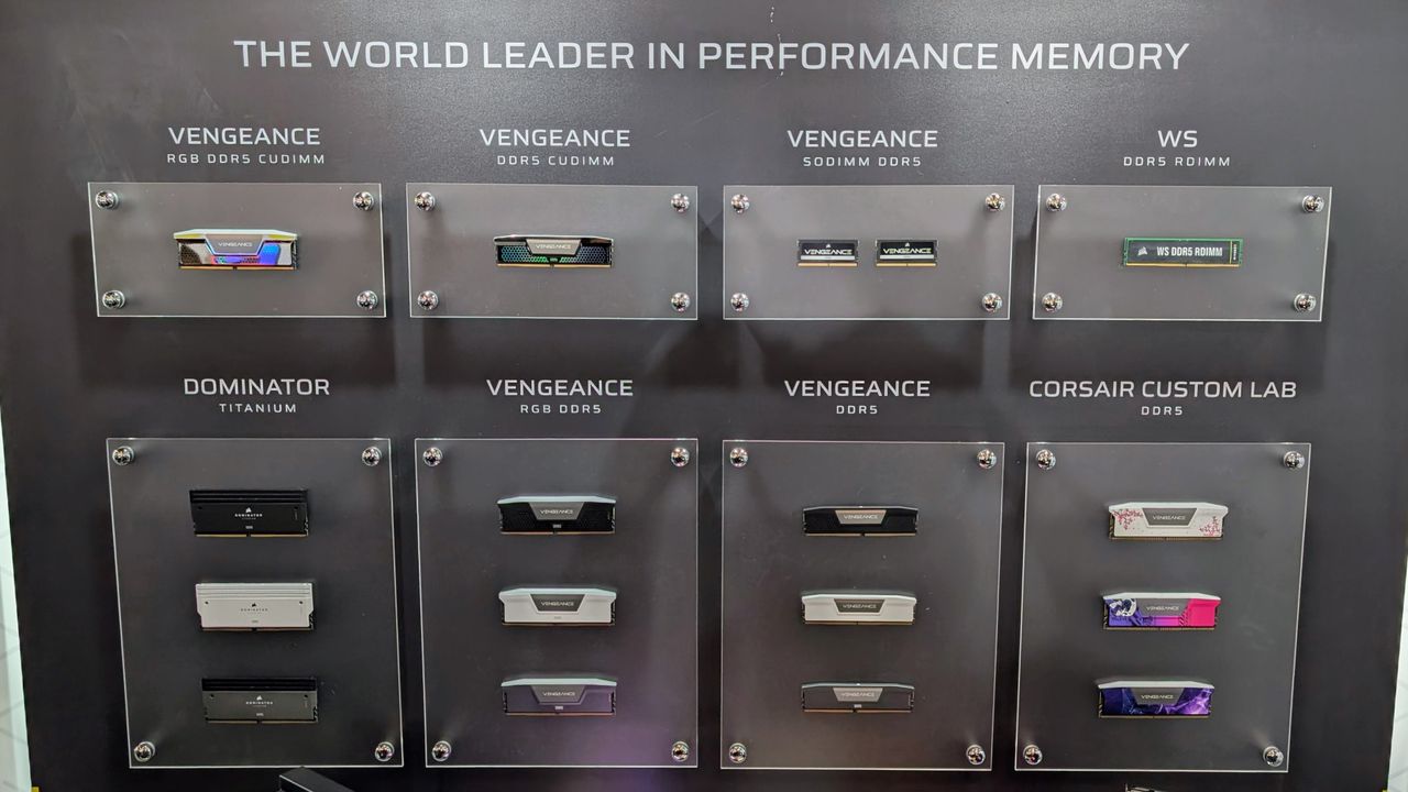 Corsair RAM display at Computex 2025