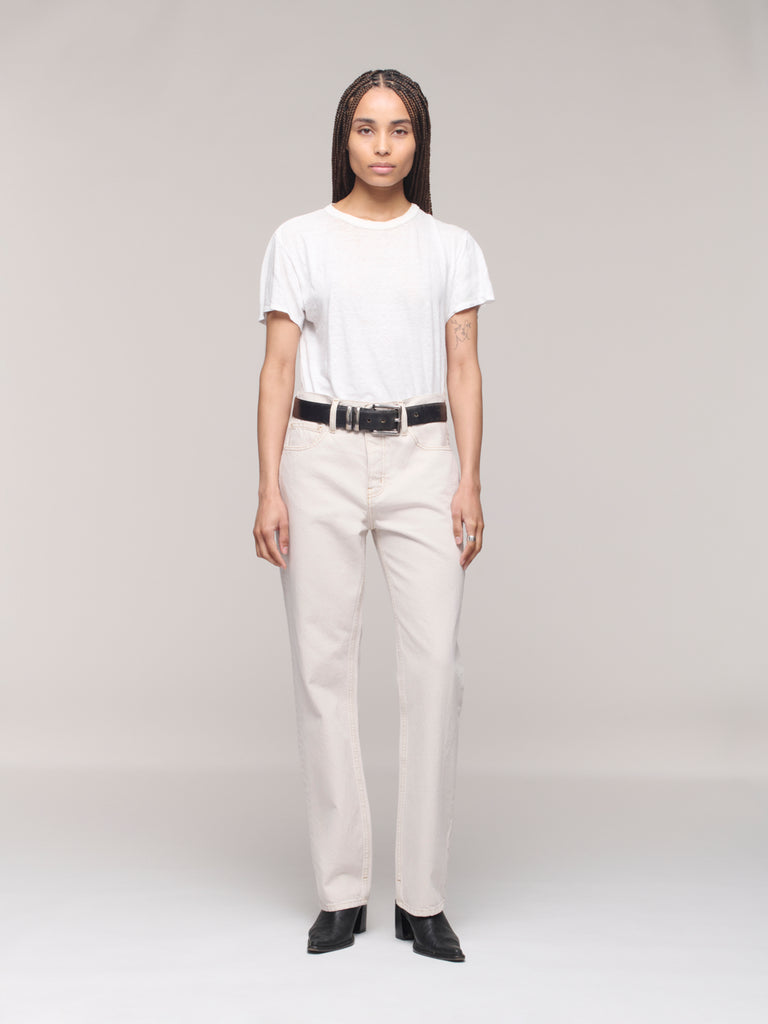 Calla Mid Rise Ankle Jeans - Salt