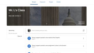 Google Classroom class example