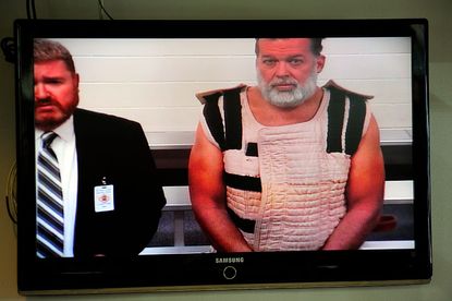 Robert Dear appearing before the judge via video feed on November 30, 2015
