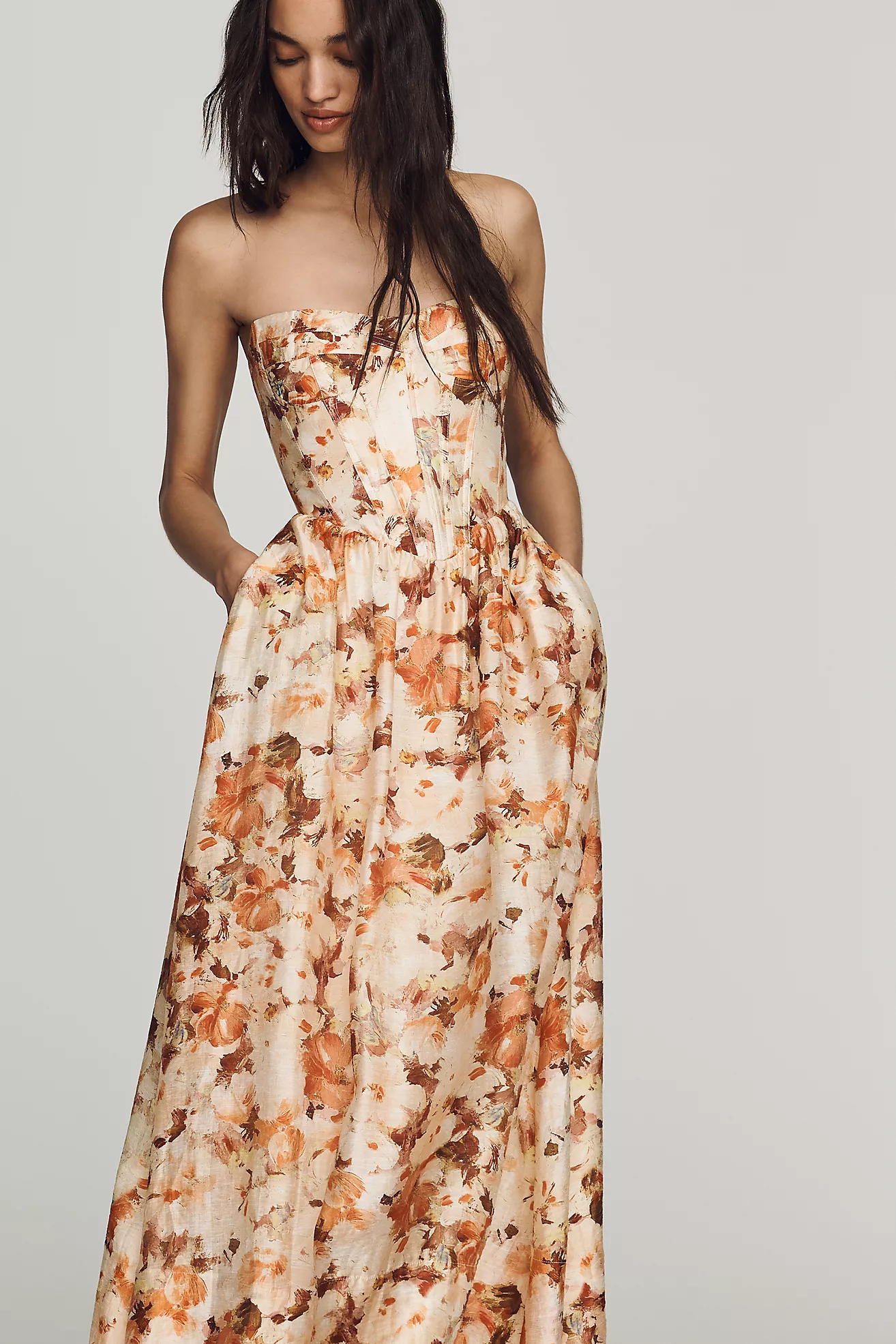 Bardot Lola Strapless Midi Dress