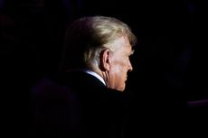 Trump arrives at the New York Young Republican Club Gala at Cipriani Wall Street on December 09, 2023 in New York City