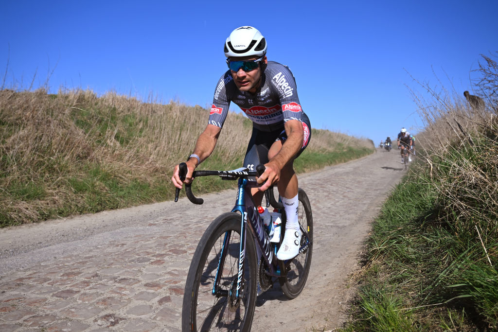 DENAIN, FRANCE - MARCH 20: Gianni Vermeersch of Belgium and Team Alpecin - Deceuninck competes during the 66th Grand Prix de Denain - Porte du Hainaut 2025 a 197.4km one day race from Denain to Denain on March 20, 2025 in Denain, France. (Photo by Luc Claessen/Getty Images)