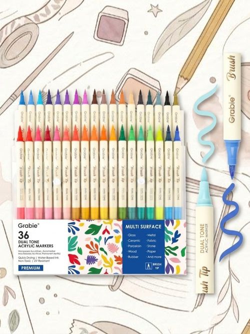 Dual Tip Acrylic Paint Markers