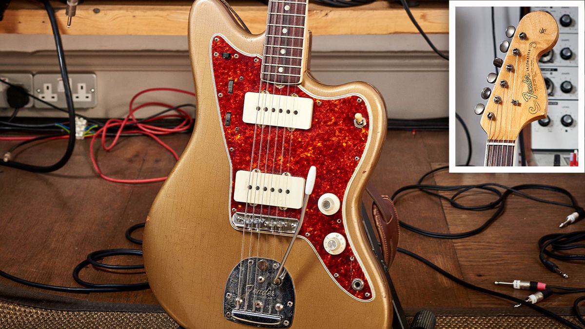 Adrian explains that this Jazzmaster has the original pickups, adding &ldquo;It was refinished at some point and it&rsquo;s got a shorter whammy bar. It&rsquo;s easier to really thrash it with a shorter arm&rdquo;