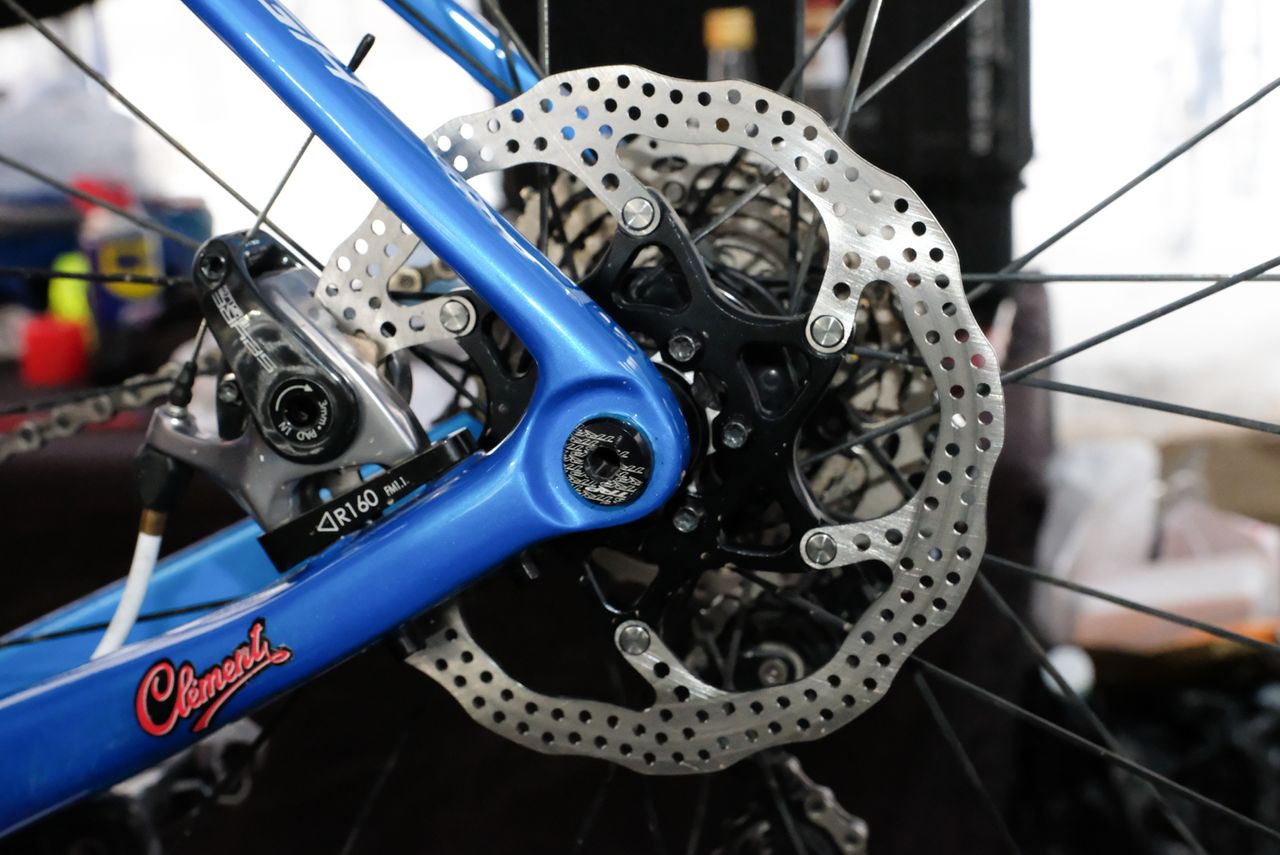Driscoll's RXC is equipped with TRP Spyre mechanical disc brakes, with 160mm rotors