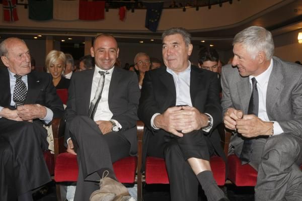 Alfredo Martini, Paolo Bettini, Eddy Merckx and Francesco Moser share their wealth of klnowledge at the Gran Gala.