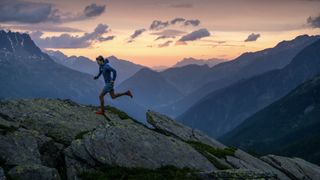 runner in the Alps